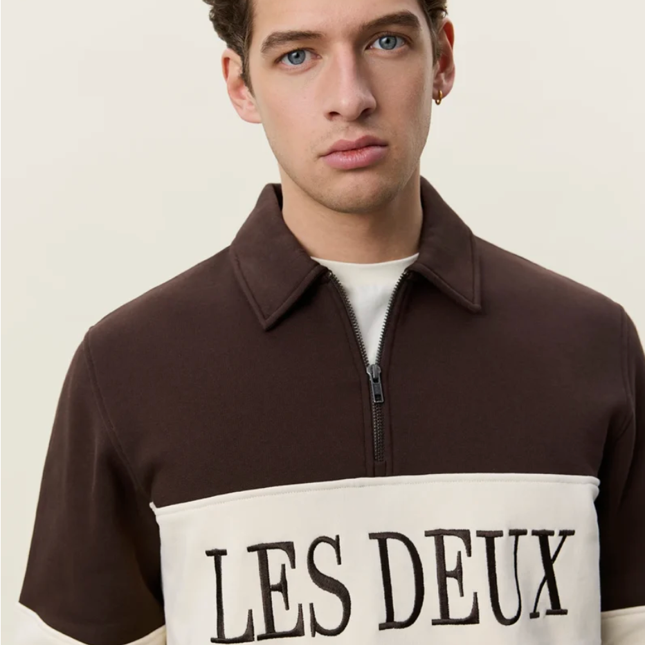 Zipper Rugby Sweatshirt