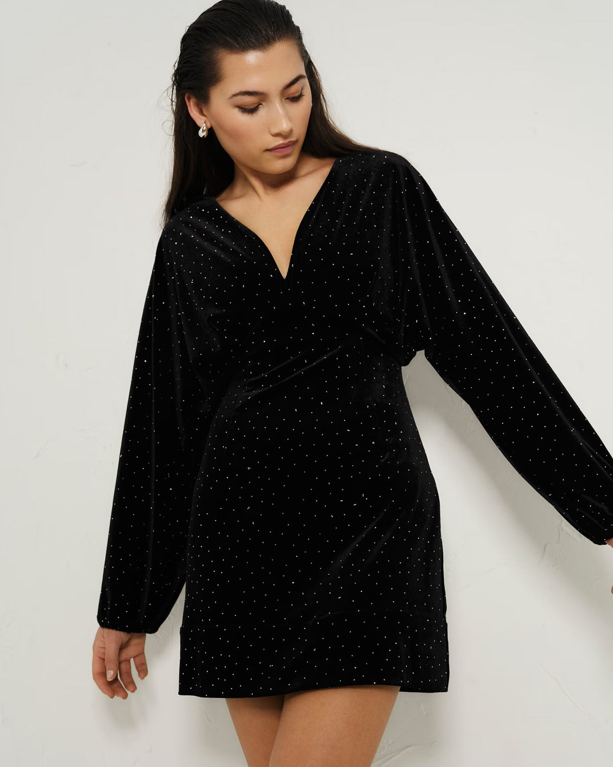 Philo Stud Velour Dress