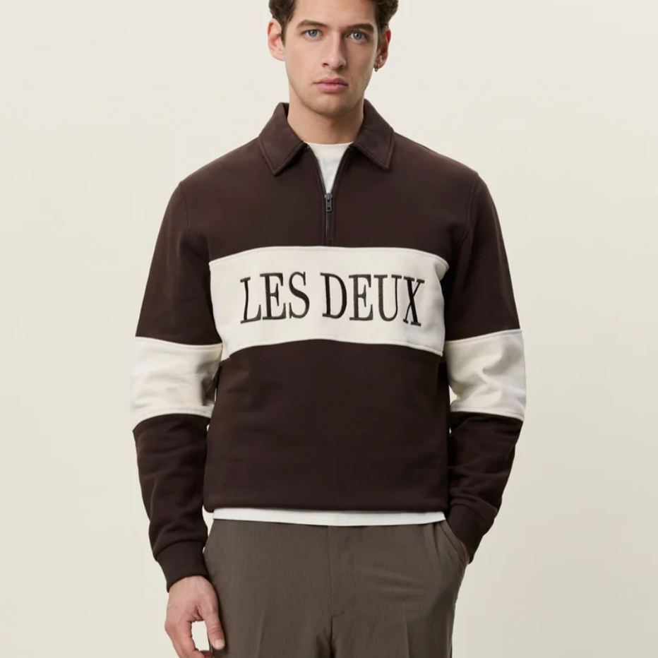 Zipper Rugby Sweatshirt