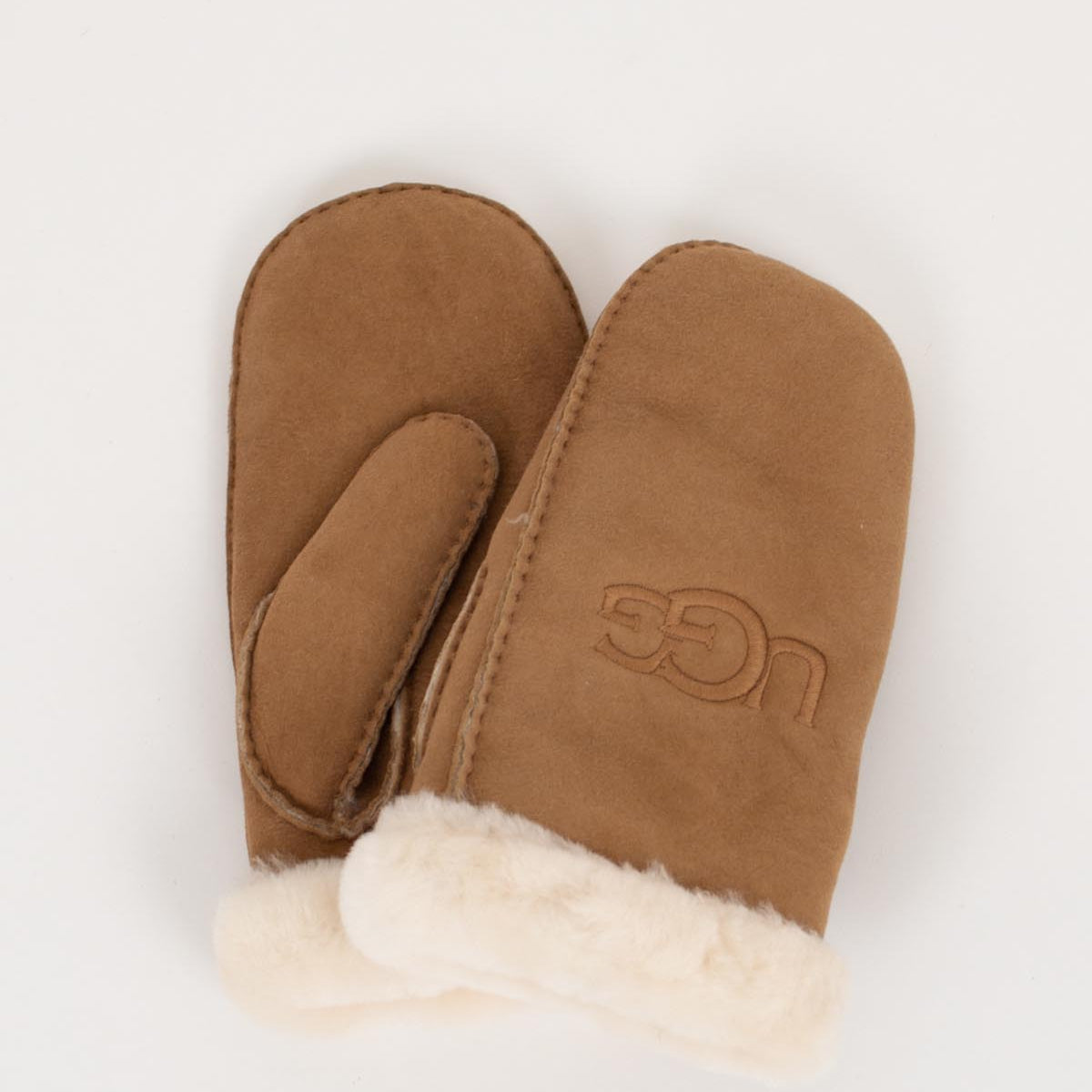 Sheepskin Embroider Mittens