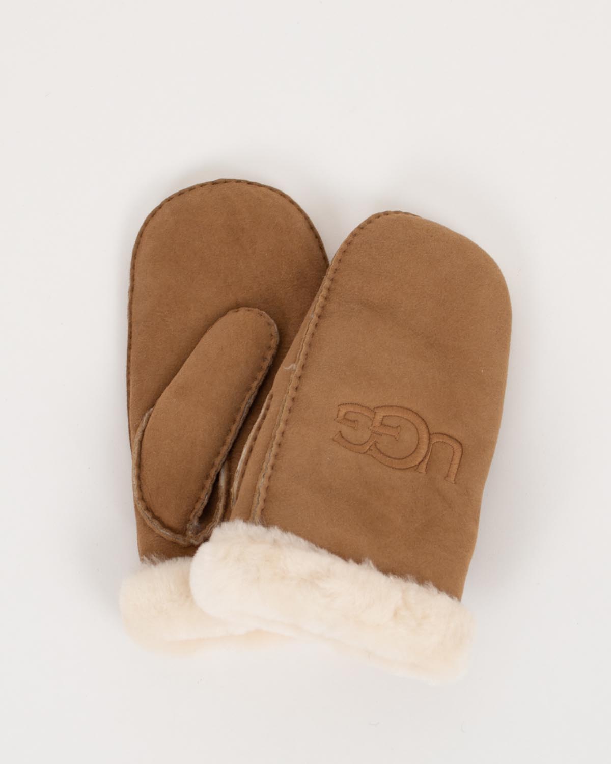 Sheepskin Embroider Mittens
