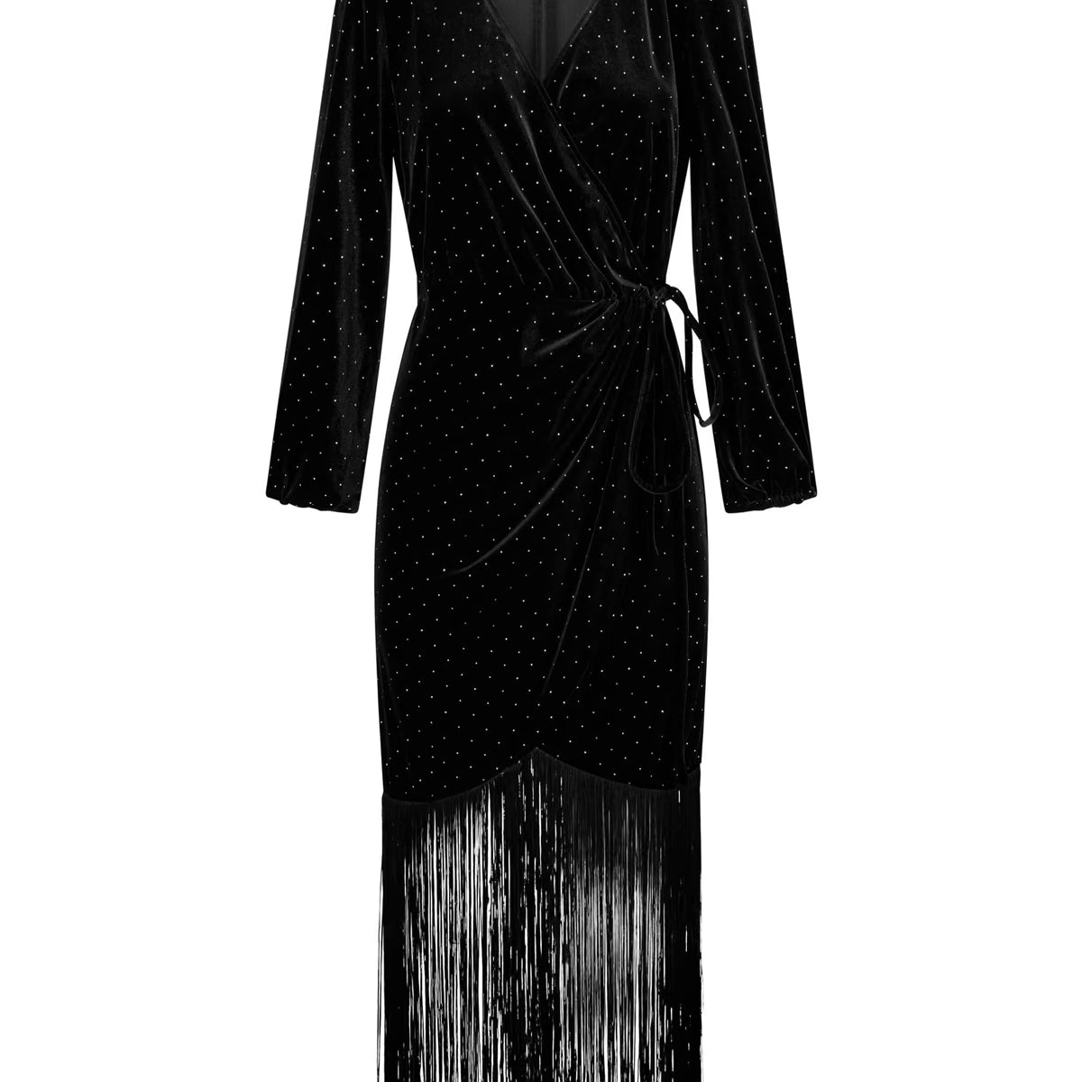 Sine Stud Velour Dress