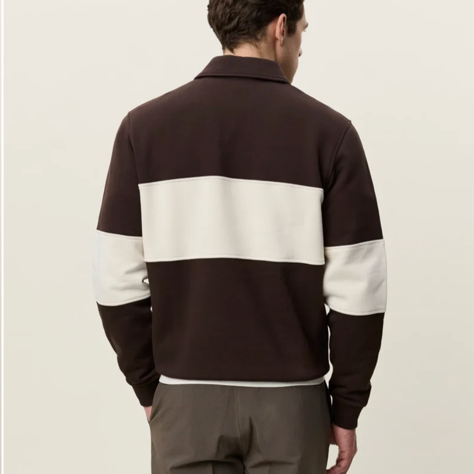 Zipper Rugby Sweatshirt