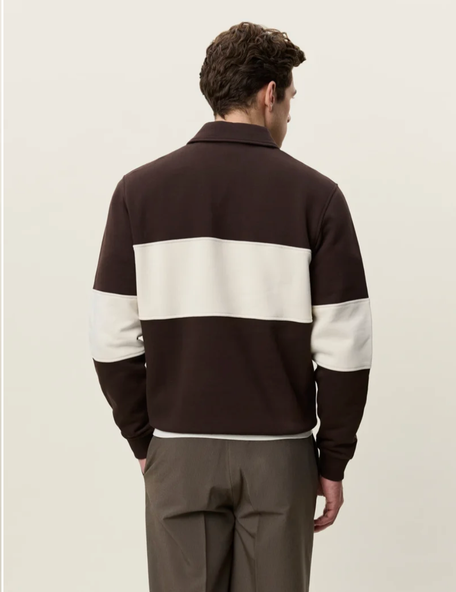 Zipper Rugby Sweatshirt