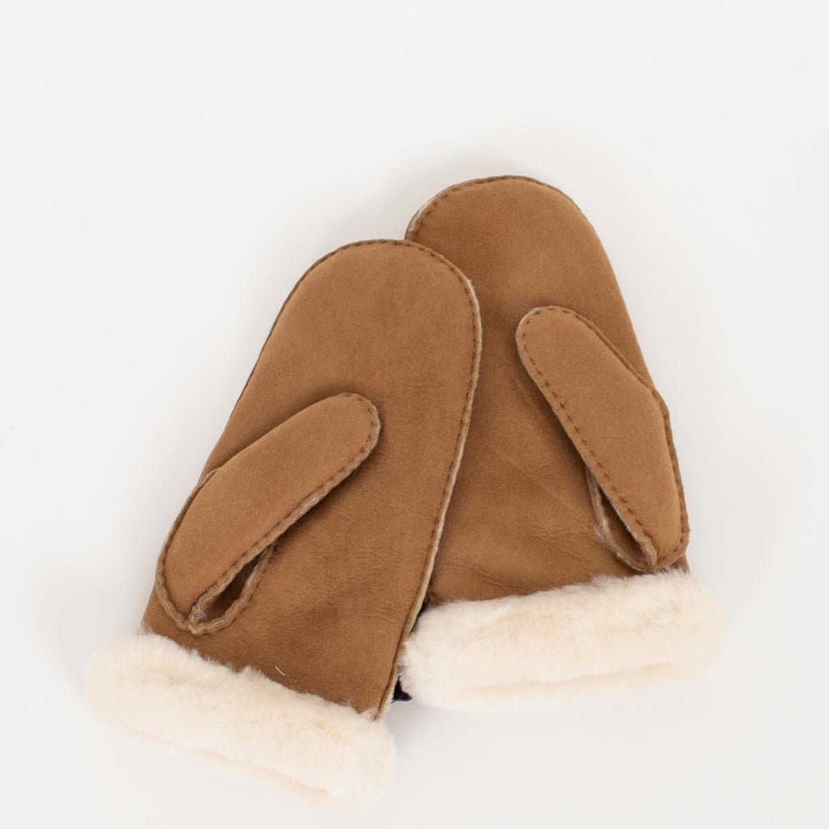 Sheepskin Embroider Mittens