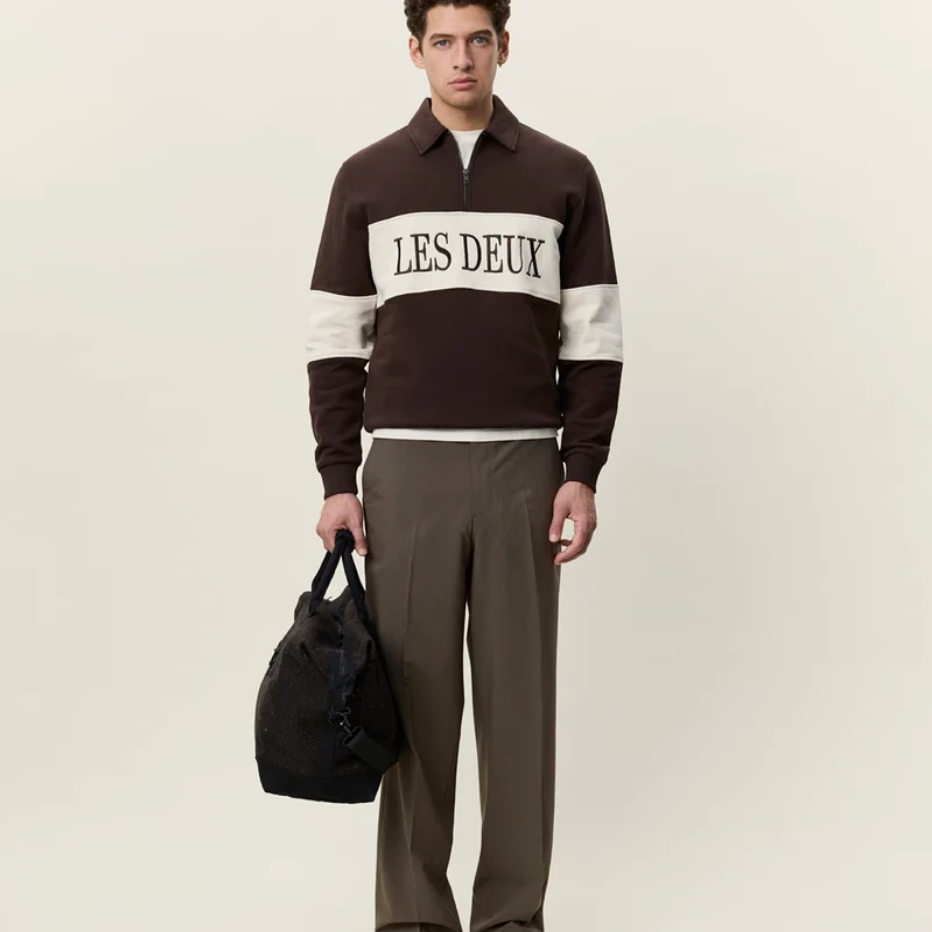 Zipper Rugby Sweatshirt