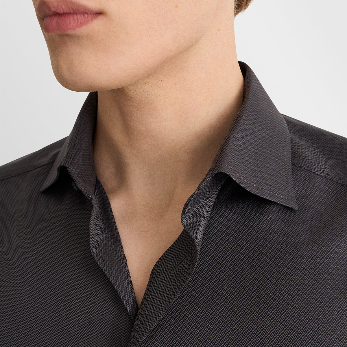 Contemporary Herringbone Signature Twill Shirt