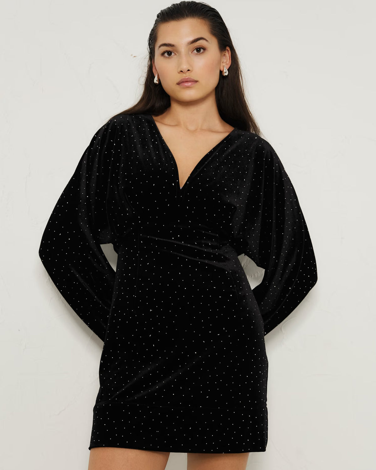 Philo Stud Velour Dress