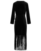 Sine Stud Velour Dress
