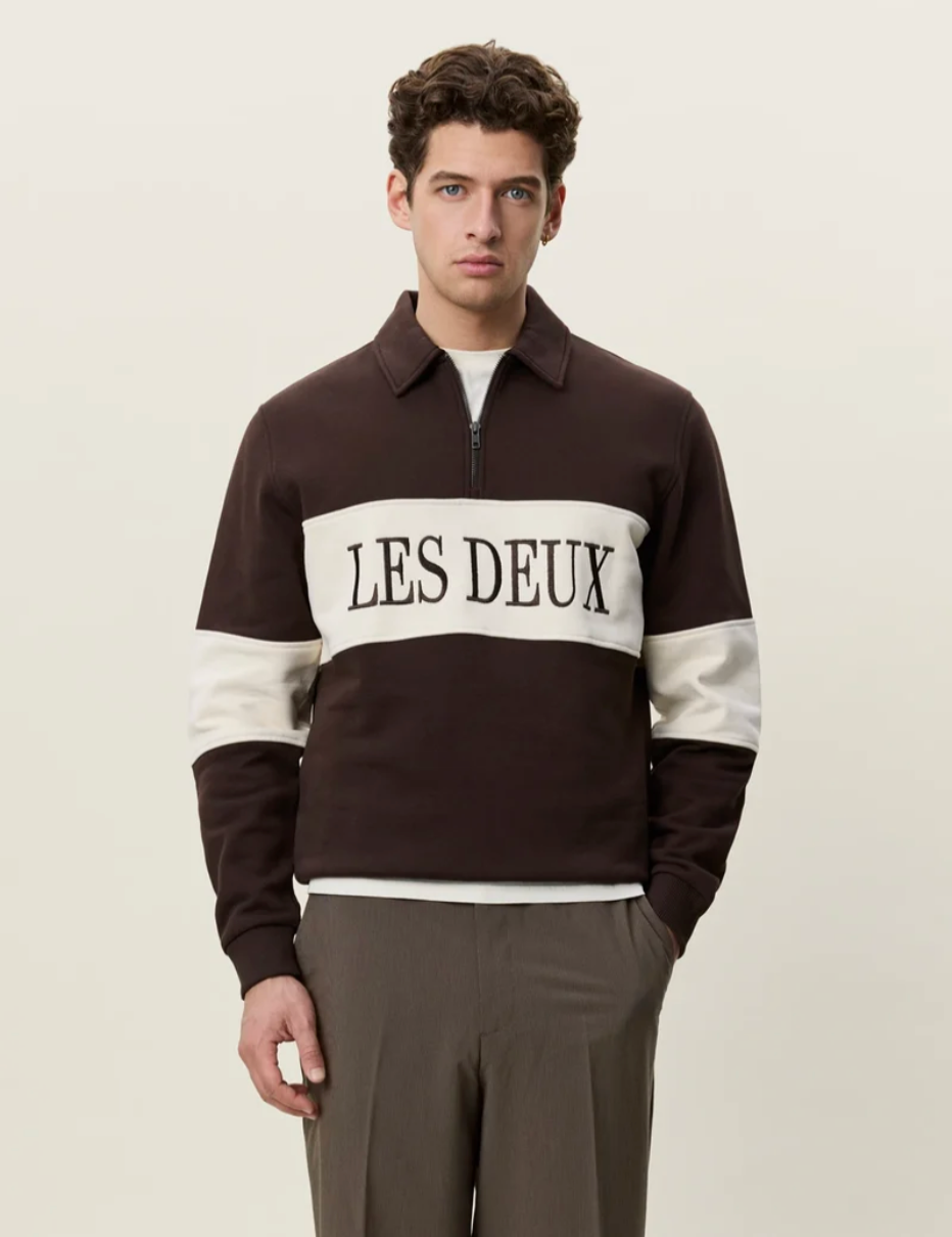 Zipper Rugby Sweatshirt