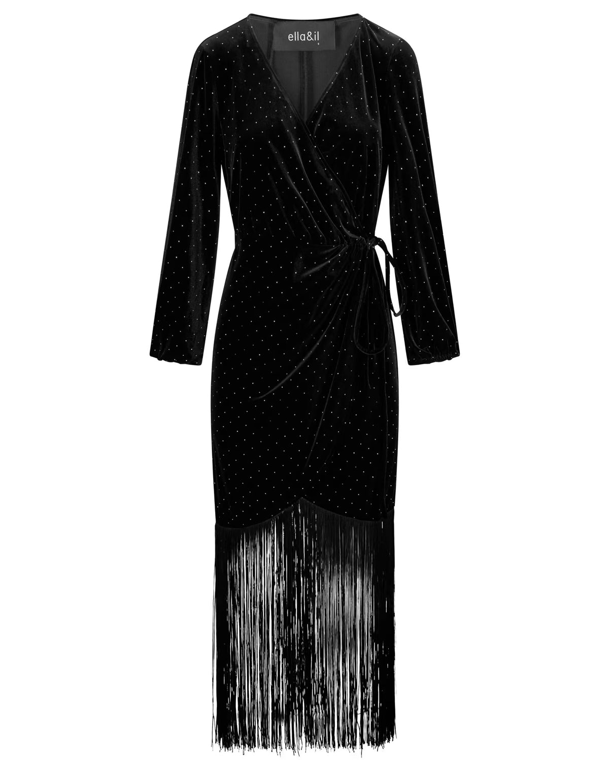 Sine Stud Velour Dress
