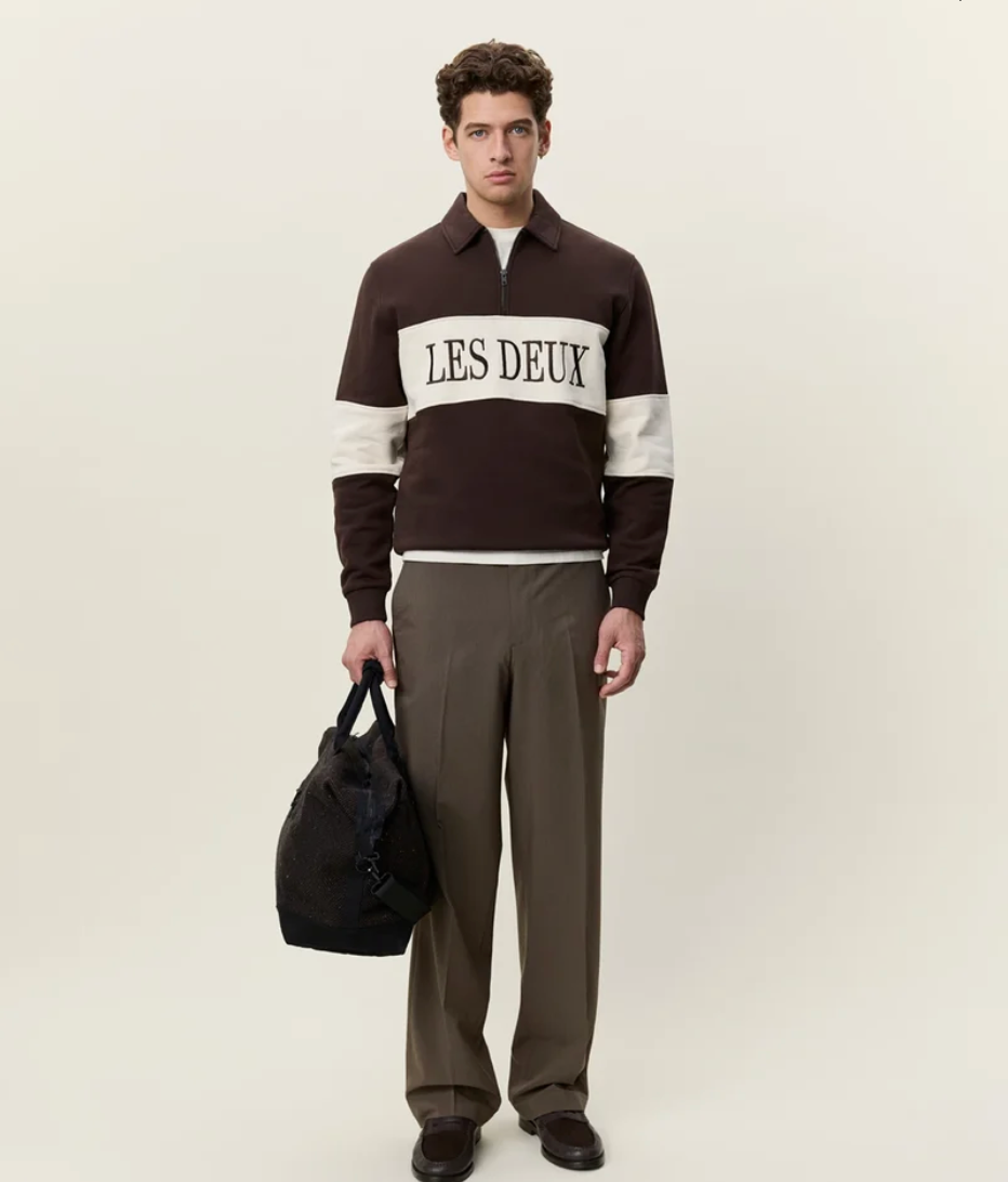 Zipper Rugby Sweatshirt