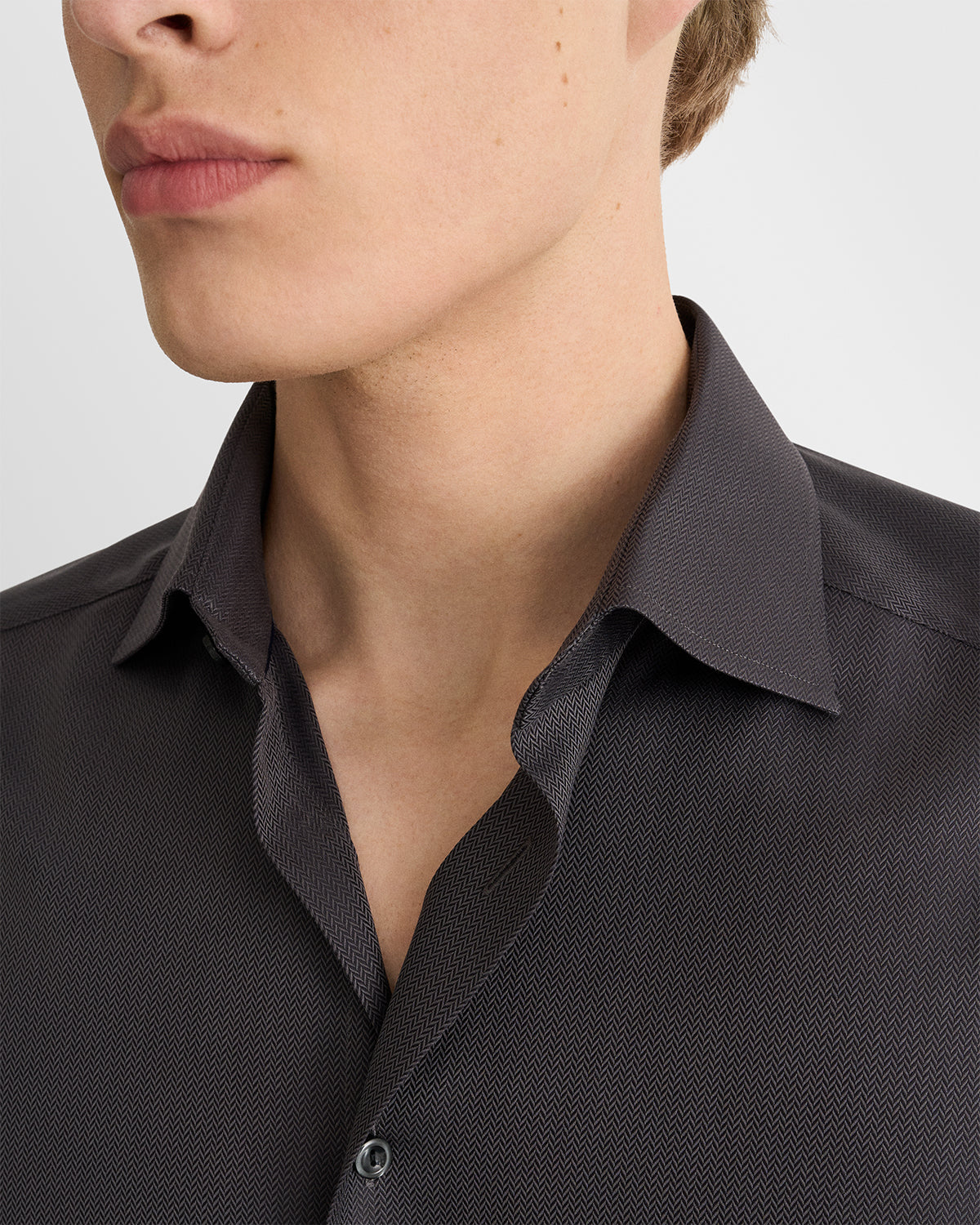 Contemporary Herringbone Signature Twill Shirt